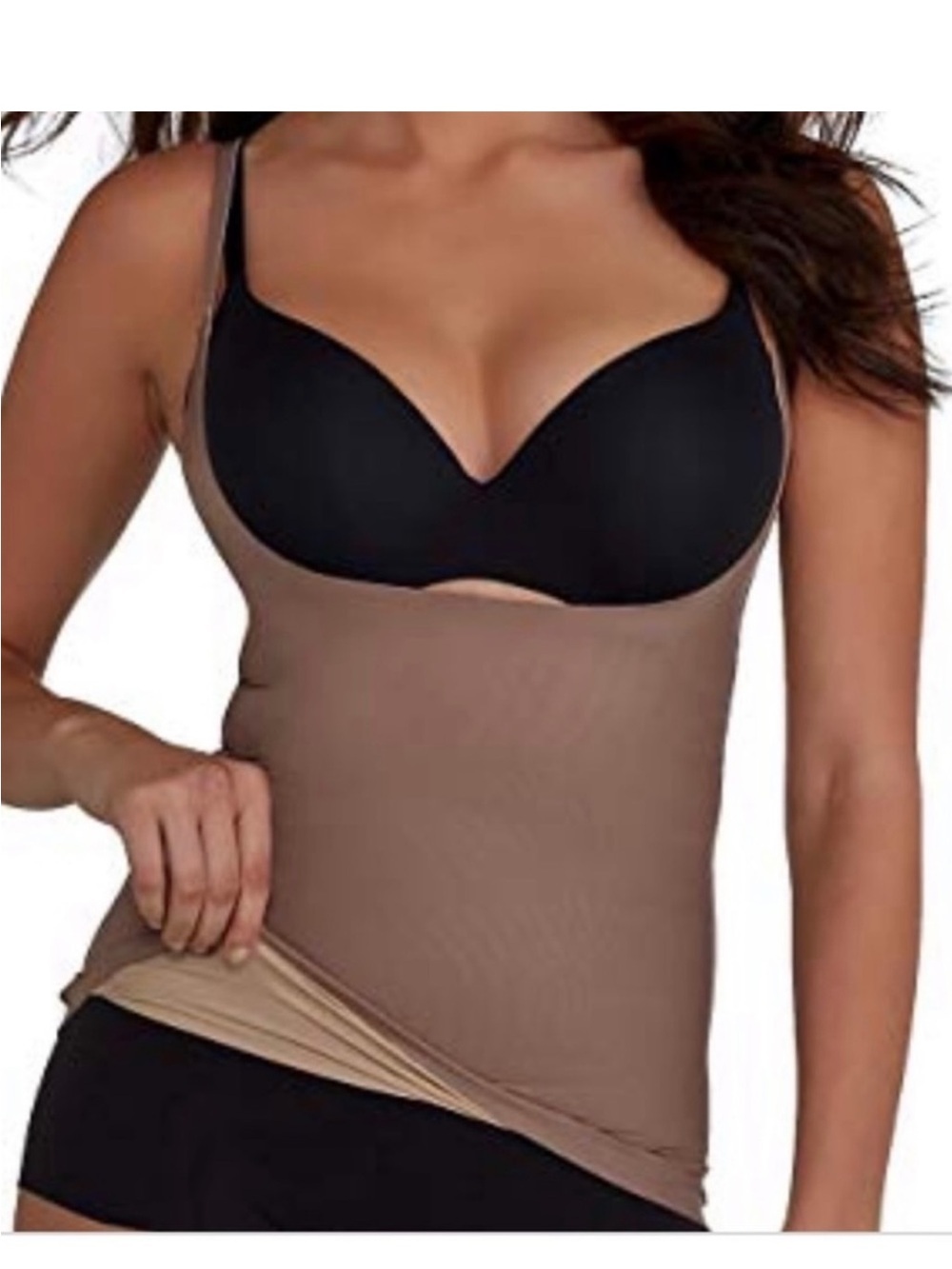 SPANX Two-Tone Shaping Tank - Black & Taupe